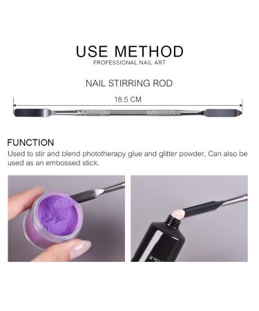 Rolabling 7.2 Pro Stainless Steel Makeup Spatula Double Sided Cosmetic Stirring Rod Nail Art Manicure Tool - Size 2 - Buy Online on GoSupps.com