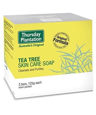 Thursday Plantation Tea Tree Soap 125g*3 ideal for removing the build up of oil and dirt with one Knot gift