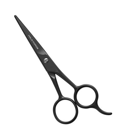 HALO FORGE Professional Mustache & Beard Scissors: Small Sharp Stainless Steel Beard Shears For Men Personal Care Precision Trimming Mustache, Facial Hair, Eyebrow, 5.5 Inch (Black)