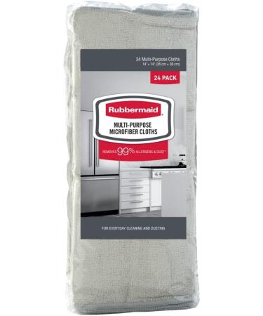 Rubbermaid Microfiber Cloth Towels 24 Pack - 14x14, Non-Scratch, Reusable/Washable for Cleaning - Home, Kitchen, Car - Buy Online on GoSupps.com