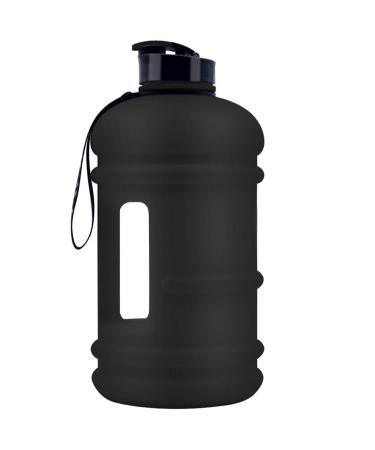 TOOFEEL Large Sports 2.2L Water Jug Big Reusable Water Bottle 75oz Half Gallon Hydro Container Canteen BPA Free Leak-Proof for Gym Fitness Athletic black