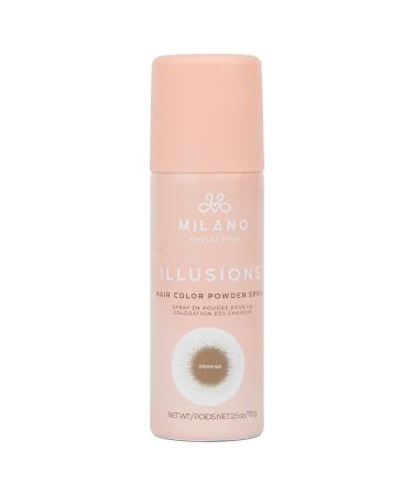 Milano Illusions Hair Color Powder Spray for Wigs and Hair Root & Part Touch Up Spray Blond-ish Hair Color Powder Spray - Blondish