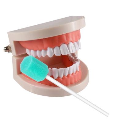 50 Pack Disposable Oral Swabs - Sterile Dental Sponge Swabsticks for Mouth & Gum Cleaning - Unflavored - Sky Blue - Buy Online on GoSupps.com