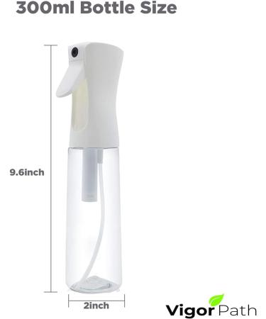 VIGOR PATH Hair Spray Bottle - Nano Fine Mist Sprayer - Reusable 10.1oz/300ml - Pack of 2 - Buy Online on GoSupps.com