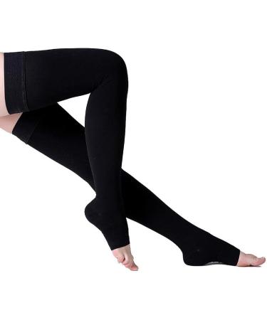 Thigh High Compression Stockings 23-32mmHg Closed Toe - Support for Varicose Veins | Firm Graduated Compression Socks for Travel Pregnancy & Running | Black XX Large - Buy Online on GoSupps.com