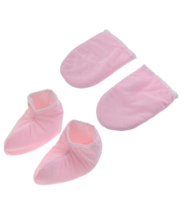 Beavorty 2 Pairs Paraffin Wax Gloves Wax Care Insulated Mittens Paraffin Wax Mittens bath mitt Paraffin Foot cover Beauty Gloves heated glives Thermal Heated Mitt warm gloves heater thicken
