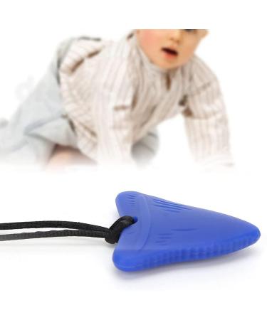 Food Grade Silicone Chew Necklace for Boys and Girls - Cute Teething Pendant Toy (Blue) - Buy Online on GoSupps.com
