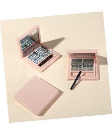 WOONEKY 2pcs Empty Eyeshadow Dish Empty Compact Eyeshadow Square Highlighters Makeup Highlighter Pink - Buy Online on GoSupps.com