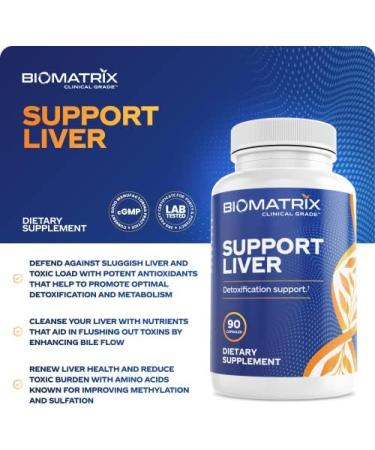 BioMatrix Liver Cleanse Detox & Repair Artichoke Extract Liver Health Formula Liver Supplement with Milk Thistle Taurine Methionine | 1+ Month Supply for Men and Women - Buy Online on GoSupps.com