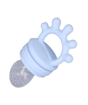Baby Fruit Feeder - Silicone Teething Toy for Easy Feeding & Nutrition | Washable Light Blue - Buy Online on GoSupps.com