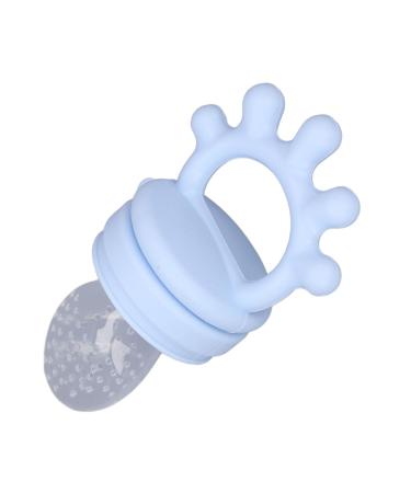 Baby food donors teeth prevent suffocation development of calming chewing gum baby food Feeding toys Flexible silicone for infants for vegetables (light blue)