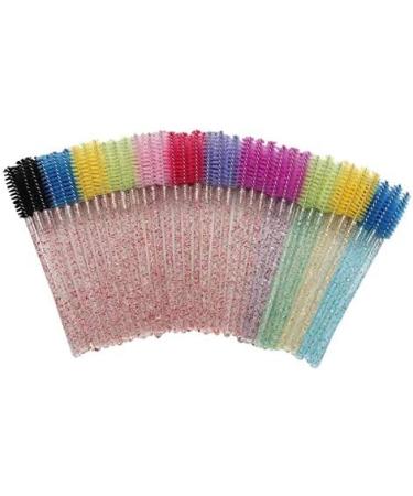 300PCS Crystal Eyelash Disposable Mascara Wands Brushes Applicator Makeup Kits (Multi Colored) - Buy Online on GoSupps.com