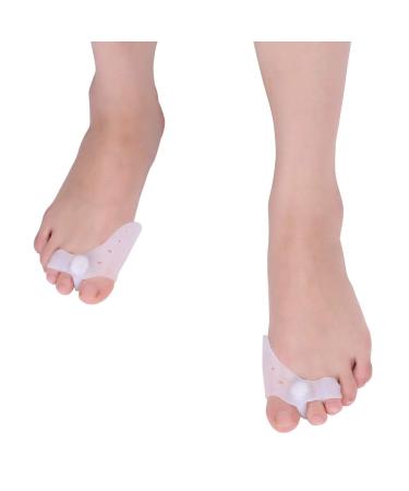 2 Pairs Silicone Correction Toe Gel Toe Separator for Hallux Valgus Hammer Toes Foot Care Correction for Overlapping Toes Bunions Big Toe Alignment