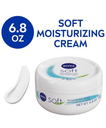 Nivea Soft Moisturizing Cream 6.8 oz - Hydrating Face Body & Hands Cream - International Shipping Available - Buy Online on GoSupps.com