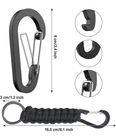Shop LJFEA Paracord Keychain Set - 2 Pieces with Carabiner Hook | Perfect for Keys Bottles Camping & Outdoor Adventures - Buy Online on GoSupps.com