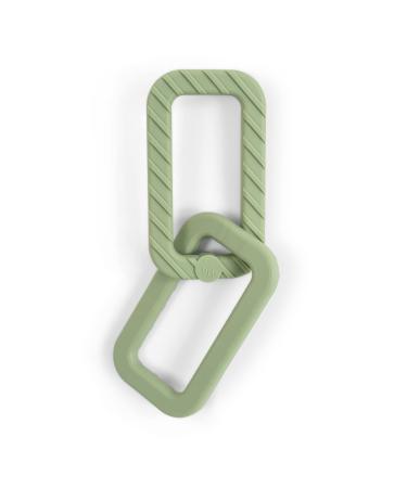 BooginHead 100% Food Grade Silicone Link Baby Teethers  Sage Green