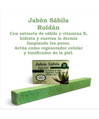 Aloe Vera Soap Roldan - 1 lb | Natural Moisturizing Jabon de S bila for Glowing Skin - International Shipping Available - Buy Online on GoSupps.com