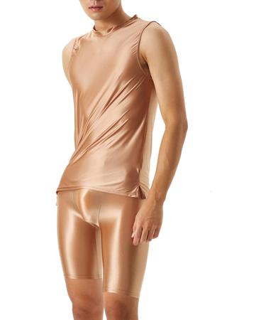 Buy Sexy Glossy Suit for Men | Silky Transparent Pants & Vest | Perfect for Bodybuilding & Christmas - Buy Online on GoSupps.com