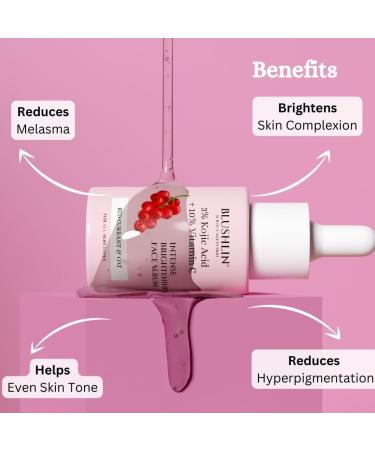 Generic Boomers Kojic Acid Serum for Glowing Skin with 10% Vitamin C & Ginseng | Niacinamide Serum for Pigmentation and Dark Spot | Face Serum for Men & Women | 10 ml. - Buy Online on GoSupps.com