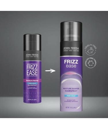 JOHN FRIEDA HairSpray Frizz Ease Firm hold Anti Frizz for Dry Damaged hair LONDON PARIS NEW YORK pack of 3 2 oz mini size travel size luxurious 2 Ounce (Pack of 3) Unscented 0.67 Fl Oz (Pack of 3) - Buy Online on GoSupps.com
