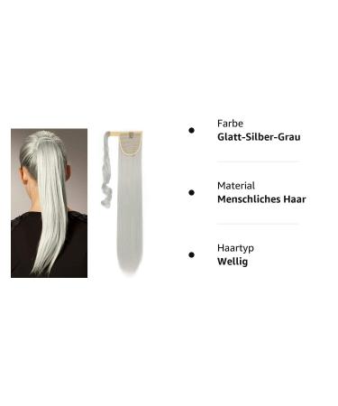 Sego Silver Gray Wavy Ponytail Clip-In Hair Extension - 26 Realistic Braid - Smooth Braid Hair Piece - Buy Online on GoSupps.com