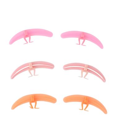 Eyelash Separator Set Washable Silicone Simplified Process Enhanced Lash Results for Lash Extension Beginners 3 Pairs Rose Red/Pink/Orange