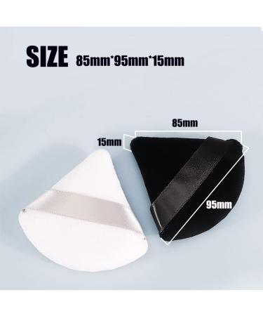 Feicuan 5pcs Triangle Powder Puffs - Soft Makeup Sponge with Velvet & Strap | Reusable & Washable for Loose Powder, Dry/Wet Application | Black - Buy Online on GoSupps.com