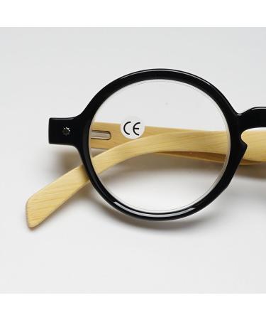 Lanomi Retro Reading Glasses for Men & Women - Vintage Wood & Iron Visual Aid - 2.0x Magnification - No Blue Light Filter - Buy Online on GoSupps.com