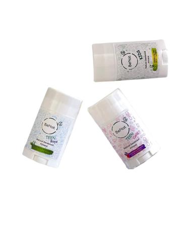 BeNat All Natural Deodorant for Kids and Teens - Aluminum-Free, Carcinogen-Free, Clinically Proven Safe for Boys and Girls - Buy Online on GoSupps.com