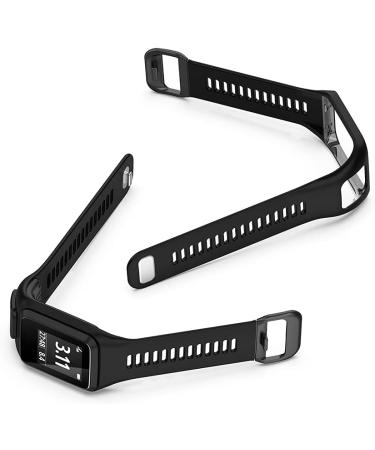 Kobmand Silicone Band for TomTom Watches - Replacement Sports Arm Band for Runner 2 Runner 3 Spark 3 Adventer & Golfer 2 (Black) - Buy Online on GoSupps.com
