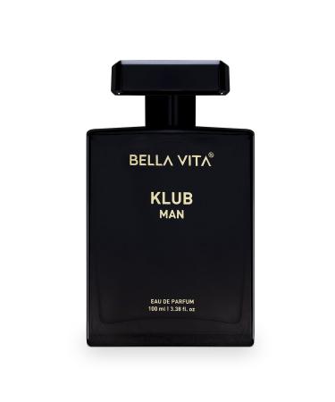 KLUB Men's Eau De Parfum (3.38 fl. oz.) | Intense Masculine Party Perfume for Men | Family: Citrus Spicy Woody Amber | Notes: Lemon Jasmine Rose Musk Amber Vanilla and Patchouli.