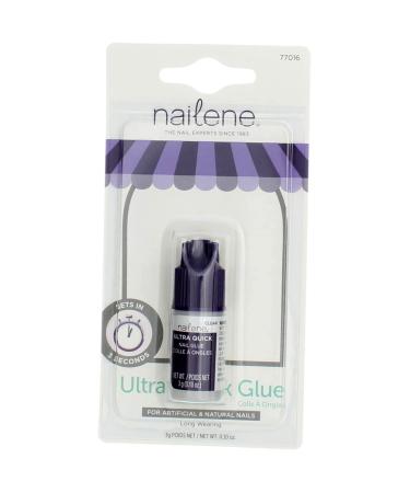 Nailene 0.10 Ounce Ultra Quick Nail Glue - (3 Pack)
