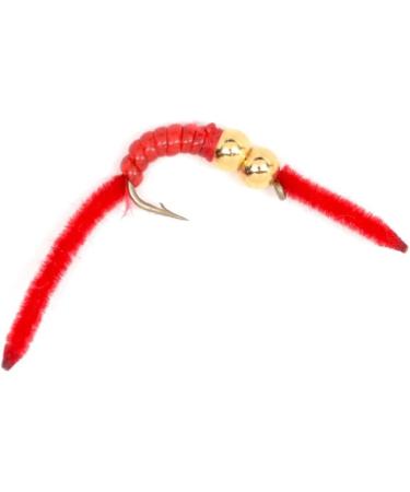San Juan Worm Trout Fly Assortment - 12 Power Bead Wet Nymph Flies - Size 10 Hooks - 4 Patterns - Fly Fishing Place - Buy Online on GoSupps.com