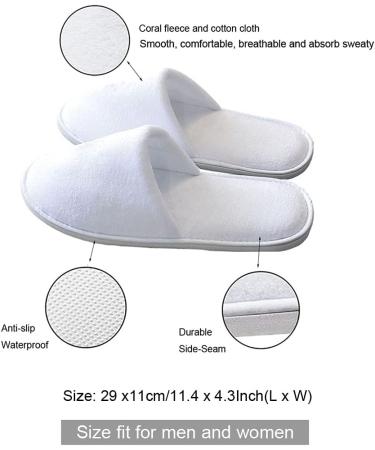 Buy Disposable Spa Shoes - 2 Pairs of Foldable White Hotel Slippers for Guests & Travel - Buy Online on GoSupps.com
