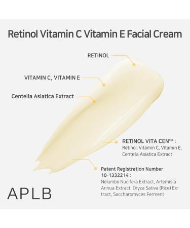 APLB Retinol Vitamin C E Facial Cream | 21.6% Retinol for Deep Hydration & Skin Revitalization | Korean Skincare 1.86 FL.OZ - Buy Online on GoSupps.com