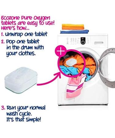 Ecozone Pure Oxygen Stain Removal and Brightener for Colours 12 Tablets - Buy Online on GoSupps.com