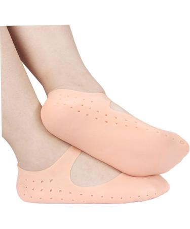 Beaupretty 2 Pairs Floor Socks Room Socks spa Gel Socks Silicone Socks Silicone Heel Protector Heel Socks for Cracked Heels Silicone moisturizing Socks SEBS Socks Keep Track Anti Slip Socks - Buy Online on GoSupps.com