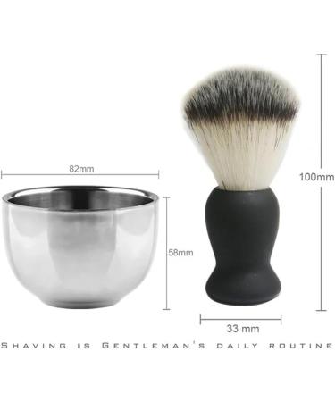 Professional Beard Shaving Brush Set for Men | Stainless Steel Bowl & Stand | Mustache & Facial Cleaning Tool - LCKJLJ - Buy Online on GoSupps.com