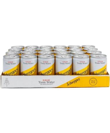 Slimline Tonic Water Mini Cans 150ml Perfect Low Calorie Mixer Soft Drink (24 Cans x 150ml)