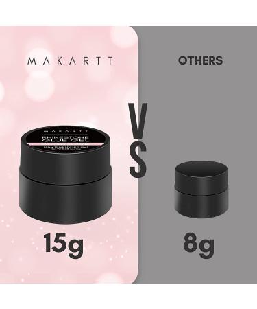 Makartt Nail Rhinestone Glue Gel Kit - 15g Super Adhesive for Gems, Rhinestones, Crystal Stones - 2pcs - Buy Online on GoSupps.com