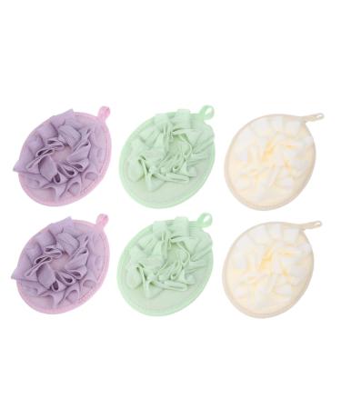 Hemoton 6pcs Bathing Accessories Body Wash Sponge Bathing Body Shower Loufah Sponge Bath Shower Loofah Sponge Bath Loofahs Bath Scrubber for Body Loofah Body Scrubber Mat