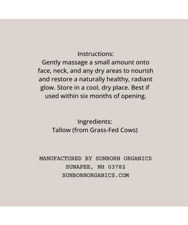 Pure Whipped Tallow Balm (Unscented) | 1 Ingredient | Handmade in USA | 100% Organic Grass-Fed Beef Tallow Face Moisturizer Lotion for Dry Skin Baby Eczema Rosacea Sensitive Skin Fragrance-Free Unscented (1oz) - Buy Online on GoSupps.com