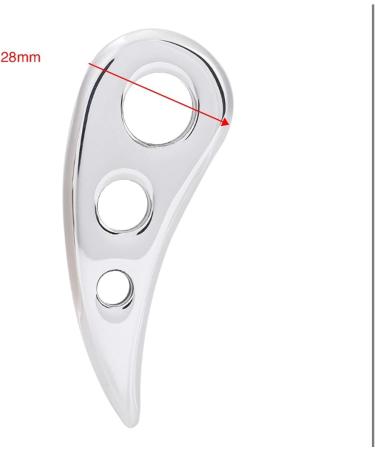 Verdant Touch Gua Sha Plate | Stainless Steel Scraping Massage Tool | Pain Relief & Therapy | 15cm - Buy Online on GoSupps.com
