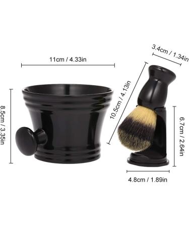 Benkeg Shaving Brush Set - Men's Wet Shaving Brush Holder Stand Soap Dish & Mug for Perfect Beard Care - Buy Online on GoSupps.com