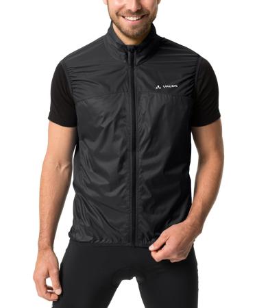 Vaude Matera Air Vest - Ultra-Light Windproof & Water-Repellent Cycling Vest for Men | Reflective Black Racing Bike Gear - Buy Online on GoSupps.com