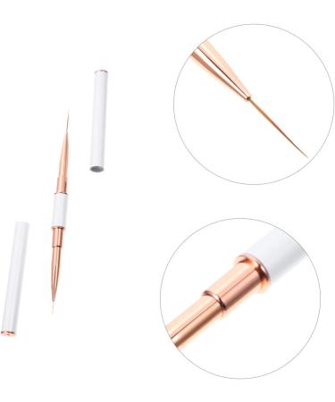 Beavorty pull line nail art pen mark pen marker pen nail art Double End Nail Pen nails brush pen gelt acrylic nail brush Double-ended Nail Brush Metal white fine tip UV - Buy Online on GoSupps.com