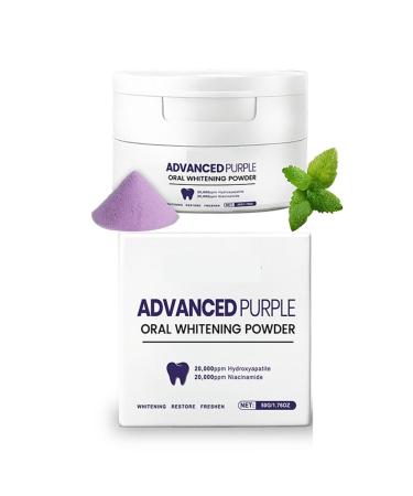 Purple Tooth Powder - Reduces Tooth Surface Stains Enhances White Smile Charm Provides Long-lasting Freshness Improves Oral Comfort(3pcs) 1 Count (Pack of 1)