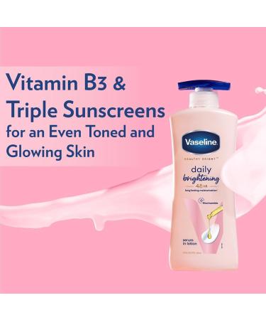 Vaseline Healthy Bright Daily Brightening Body Lotion 400 ml with Vitamin B3 - Buy Online on GoSupps.com
