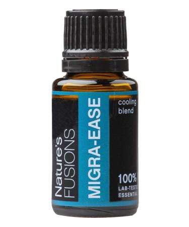 Nature s Fusions MigraEase Pure Essential Oil Blend (15ml) - Peppermint Lavender Ginger Roman & German Chamomile Blue Tansy and Helichrysum