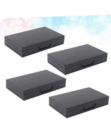 Ipetboom 4pcs Box Eyeshadow Matchbox Eye Shadow Empty Eye Shadow Pallet Eye Shadow Box Makeup Palette Mirror 4.5X7.2CM Black 2 - Buy Online on GoSupps.com